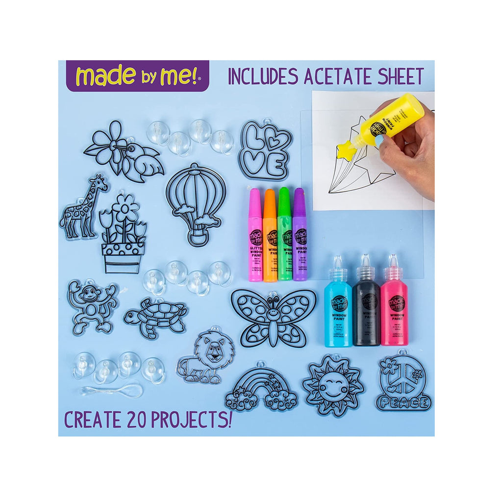 6 Sheets Diamond Window Art Craft Kits for Kids, Suncatcher Kit