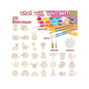 Glintoper 30 Wooden Magnet Painting Craft Kit | Paint Your Own Easter Art and Craft Supplies | Basket Stuffers Party Favors