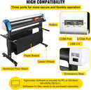 VEVOR Vinyl Cutter 53 Inch Vinyl Cutter Machine Semi-Automatic DIY Vinyl Printer Cutter Machine Manual Positioning Sign Cutting