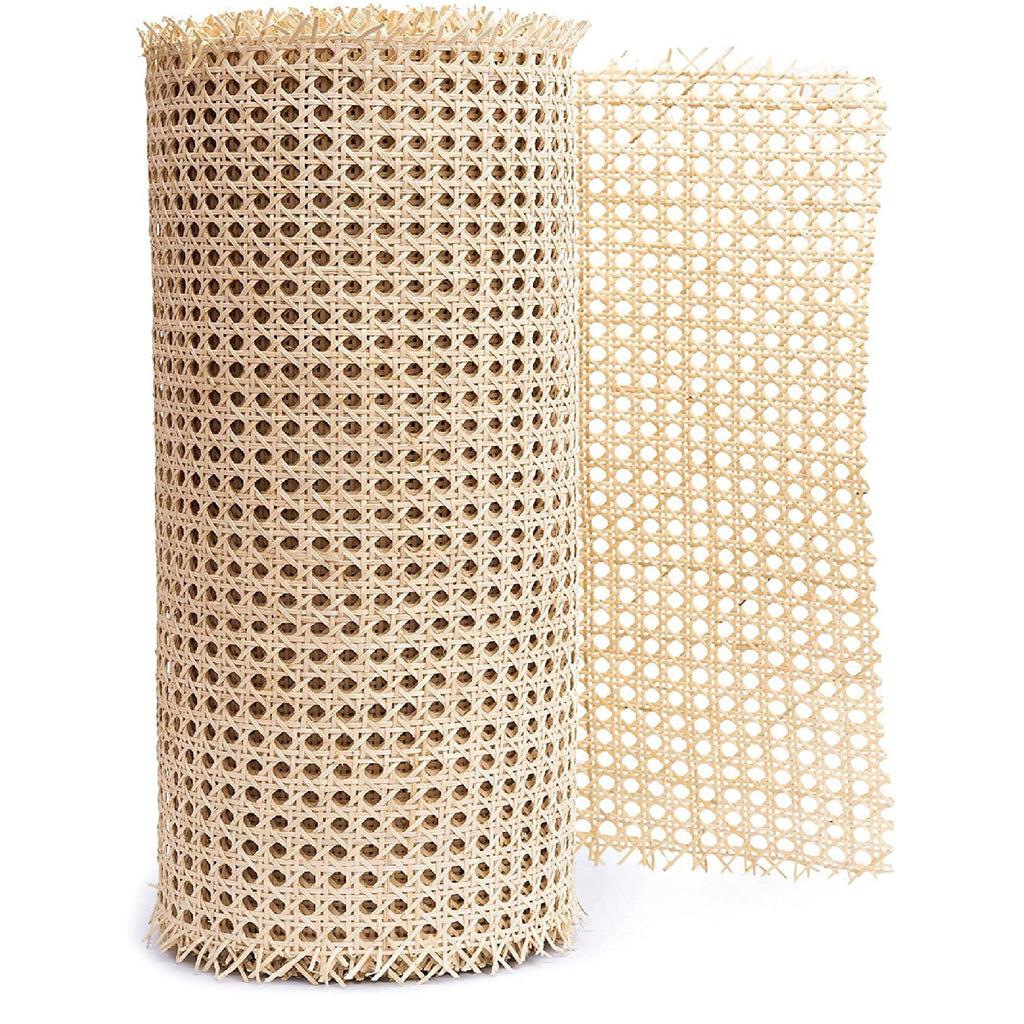 14 Width Cane Webbing 3.3Feet, Natural Rattan Webbing for Caning Projects, Woven Open Mesh Cane for Furniture, Chair, Cabinet, Ceiling