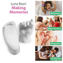 Luna Bean Deluxe Baby Keepsake Hand Casting Kit |  Plaster Hand Mold Casting Kit for Infant Hand & Foot Mold