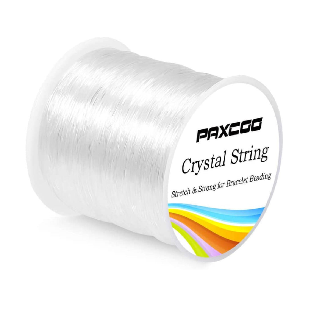 Amaney 0.8mm Elastic String, Stretchy Bracelet String Crystal String Bead  Cord for Bracelet, Beading and Jewelry Making White