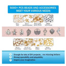 5,100 Heishi Clay Beads |  Flat Round Polymer Clay Beads Jewelry Making Kit for Bracelets Necklaces Earrings