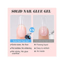 Nailive 15ML Solid Gel Glue for Nail Tips | 3 in 1 Glue Gel Curing Needed UV Nail Art | Nail Art Supplies
