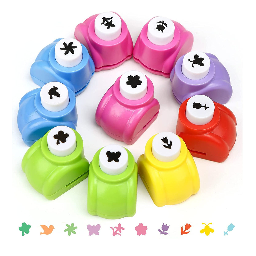 10 Pack Punch Craft Set, Colorful Crafts Hole Punch Shape, Hole Punch Shape  Scrapbooking Supplies Shapes Hole Punch, Great for Crafting and Fun
