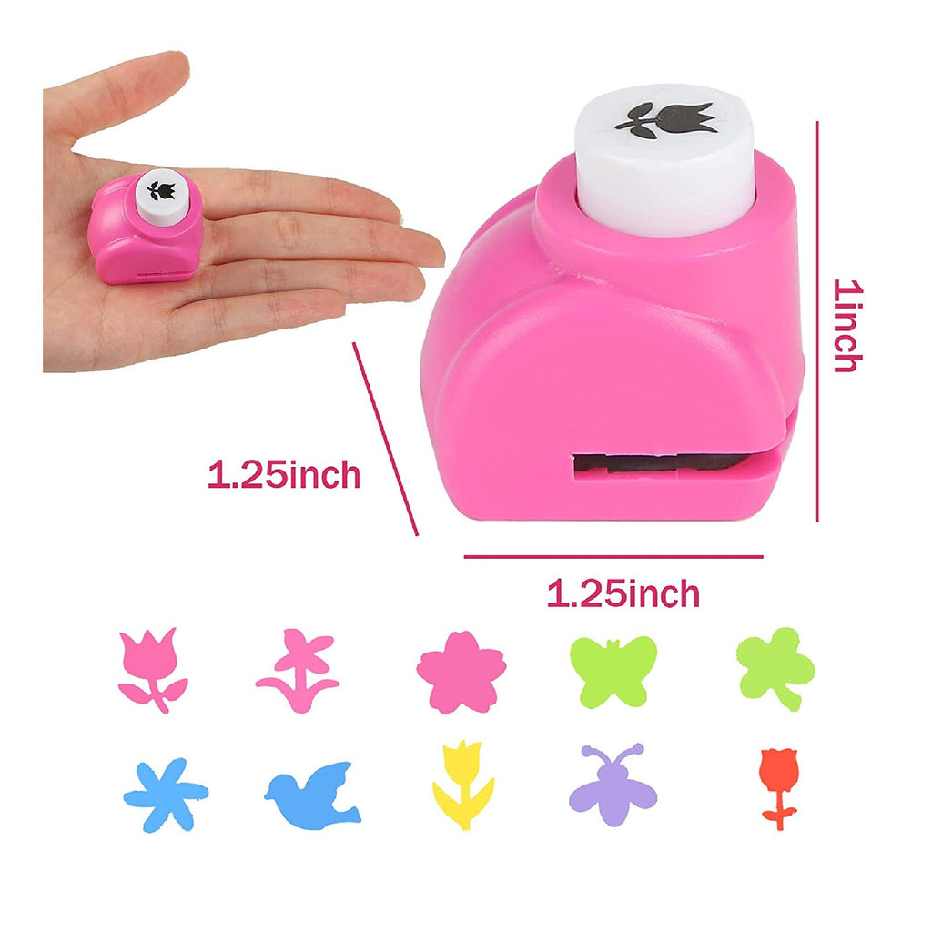 LoveInUSA Craft Hole Punch Set, Pack Of 10 Punch Shapes