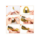 Ahier Nail Forms 200PCS Acrylic Nail Forms | Gold Horseshoe Nail Extension Tips | Nail Forms  | Nail Art Supplies