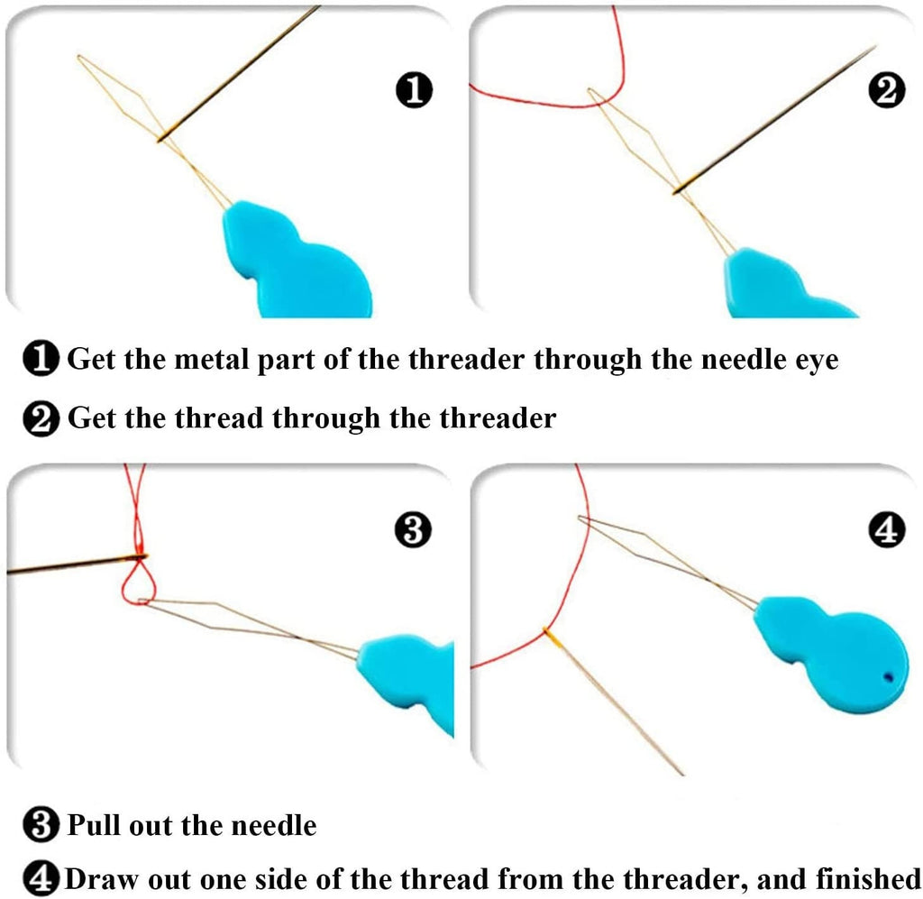 Needle Threaders Set 30pcs Plastic Wire Loop Eye Needles Threader