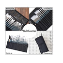 CONDA 27 Pcs Artist Paint Brush Set | Include 24 Different Shape Brushes | Mixing Knife | 1 Foam Brush with Canvas Roll