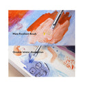 CONDA 27 Pcs Artist Paint Brush Set | Include 24 Different Shape Brushes | Mixing Knife | 1 Foam Brush with Canvas Roll