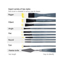 Conda 13 Pcs Paint Brush Set Includes Palette Knife and Foam and Carrying Case