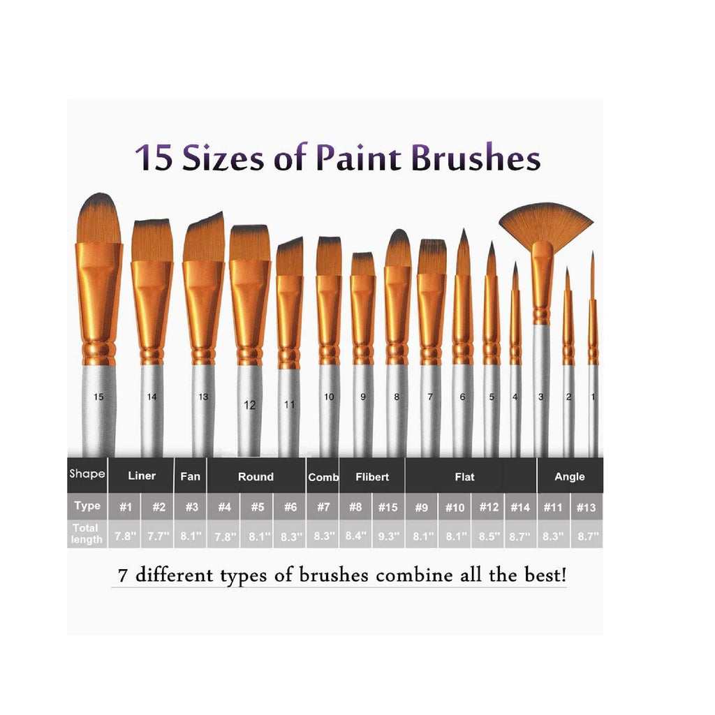 18pack Oil Paint Brushes Sets Professional Artist Acrylic Brush Kits for Canvas  Painting Ceramic 