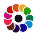 HOBBY HORSE 12 Pack Large Round Craft Ink Pad 12 Colors Rainbow DIY Fingerprint Ink Pad Washable Painting Card Stamps Partner
