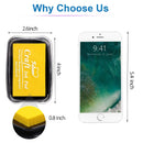 Fstaor Craft Large Ink Pad for Rubber Stamps, Non-Toxic Washable Safe Stamp Pads for Kids, Ink Pads Permanent for Paper Wood  (Pack of 12)