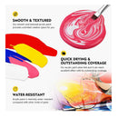 Magicfly | Bulk Acrylic Paint Set | 14 Pigment-Rich Colors 280 Ml/9.47 Fl Oz