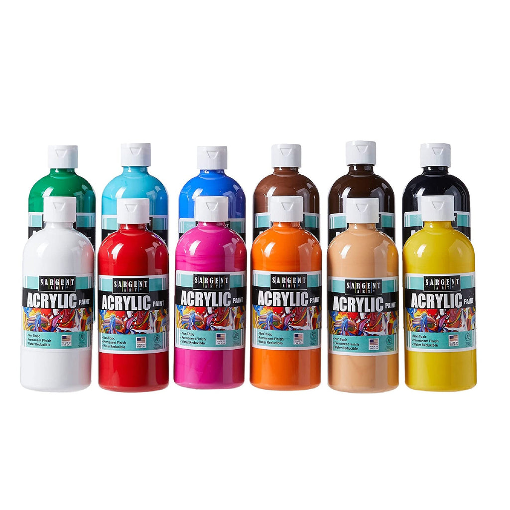 TBC The Best Crafts Acrylic Paint Set, 24 Vivid Colors 2Fl oz/ 60ml Each, Rich P