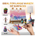 Premium 24 Color Premium Acrylic Paint Set | 1.28Oz (38ml)  | With 6 Nylon Brushes