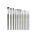 Transon Artist Paint Brush Set of 12 for Watercolor Acrylic Gouache Oil and Tempera Painting