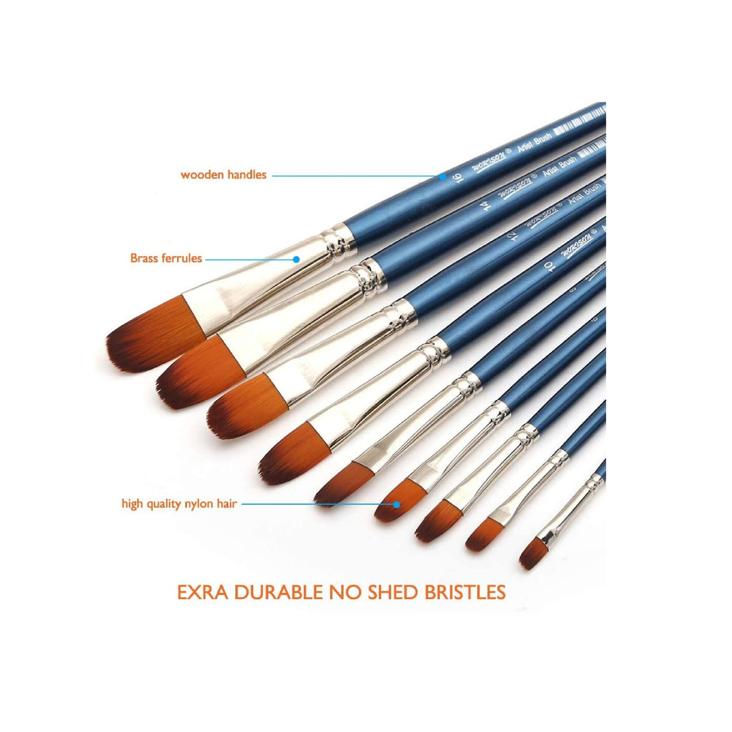 Dainayw Filbert Paint Brushes Set