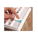 Jucoan 2 Pack 10-Well Ceramic Watercolor Painting Palette | 7-1/2 x 4-1/3-Inch Rectangle Artist Paint Palette | Mixing Tray for Oil Painting