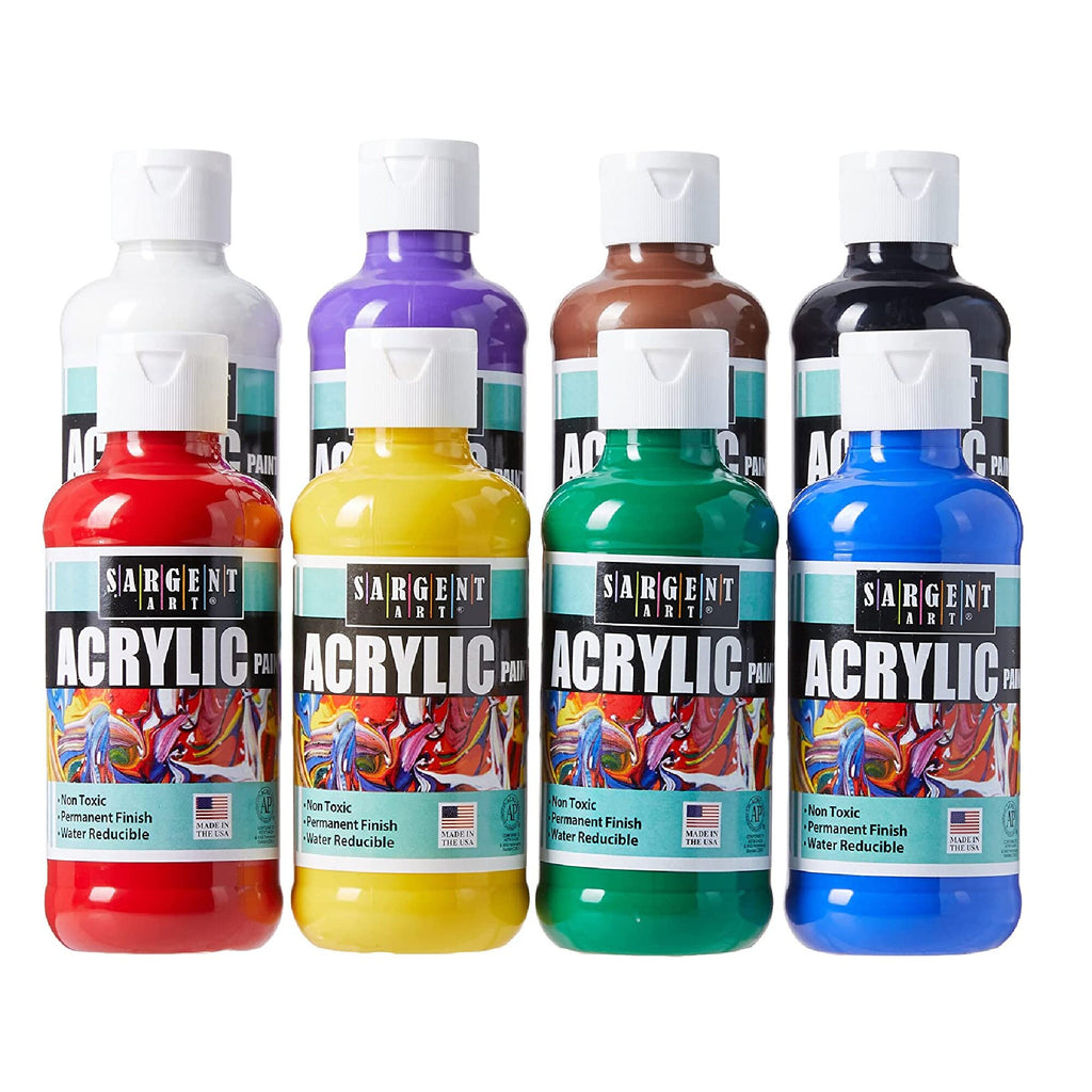 Sargent Art Acrylic Paint, Assorted - 6 pack, 4 fl oz bottles