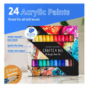 Crafts 4 All Acrylic Paint Set For Kids And Adults | Pack Of 24 12Ml Craft Paint Colors