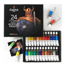 Castle Art Supplies |24 x 12ml Acrylic Paint Set | Value Beginner Set For Beginners Or Adult Artists
