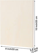 ADXCO 8 Pack Wood Panels 8 x 10 inch Wooden Canvas Board Unfinished Wooden Panel Boards for Painting, Arts, Pouring Use with Oils, Acrylics