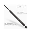 Calligraphy Markers | Set of 6 | Water-Resistant Black Ink | Flat Chisel-Tip Marker Pens | 2mm and 4mm Nibs