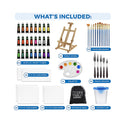 KEFF Acrylic Paint Set for Adults | 54 Piece Art Painting Supplies Kit with Paint Easel | Brushes | Canvas