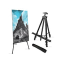 72Inches Double Tier Display Easel Stand | RRFTOK Metal Material Tripod Art Easels Adjustable Easel for Painting Canvases Height from 22-72”