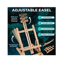 KEFF Acrylic Paint Set for Adults | 54 Piece Art Painting Supplies Kit with Paint Easel | Brushes | Canvas