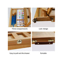 ART QIDOO Art Table Easel for Painting and Drawing | Adjustable Wood Easel Stand with Canvas |  Acrylic Paint