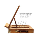 ART QIDOO Art Table Easel for Painting and Drawing | Adjustable Wood Easel Stand with Canvas |  Acrylic Paint