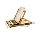 ART QIDOO Art Table Easel for Painting and Drawing | Adjustable Wood Easel Stand with Canvas |  Acrylic Paint
