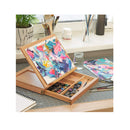 Arteza Tabletop Easel | 13.4 x 10.3 x 2 Inches | Portable Beechwood Easel Box with 3-Compartment Drawer and Wooden Palette