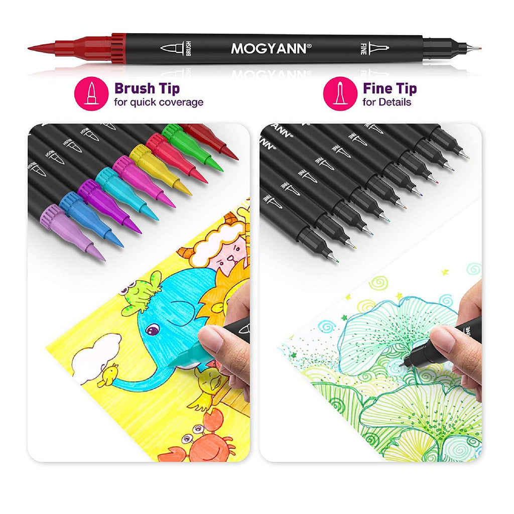 Colorful Marker Pens, Double Tipped Art Marker Set, For Artist Adults  Coloring, Sketching Drawing Illustrations Pen, Dual Tips Brush, 12/24/36/48  Colors Markers - Temu New Zealand
