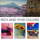 24 Color Acrylic Paint Set |  2 Fl Oz Bottles | Non Toxic