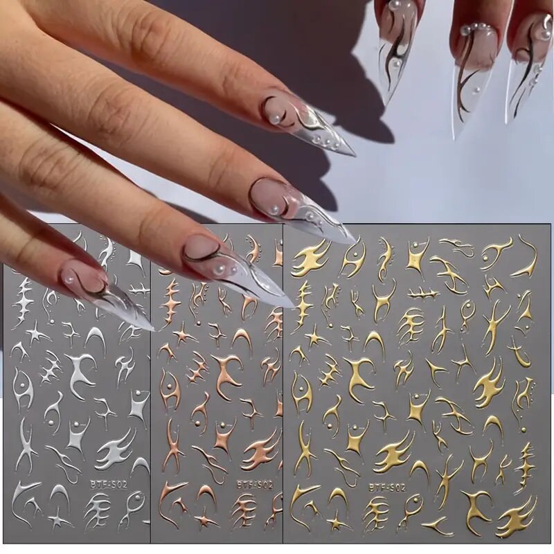 6 Grids Broken Glass Stones Nail Art Decoration Gold Silver Pink Irregular  Gems 3D Rhinestone Nail Jewelry DIY Manicure Accessories