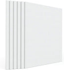 Stretched Canvas | Pack of 6, 24 x 30 Inches, Blank White Canvases, 100% Cotton, 8 oz Gesso-Primed, Art Supplies