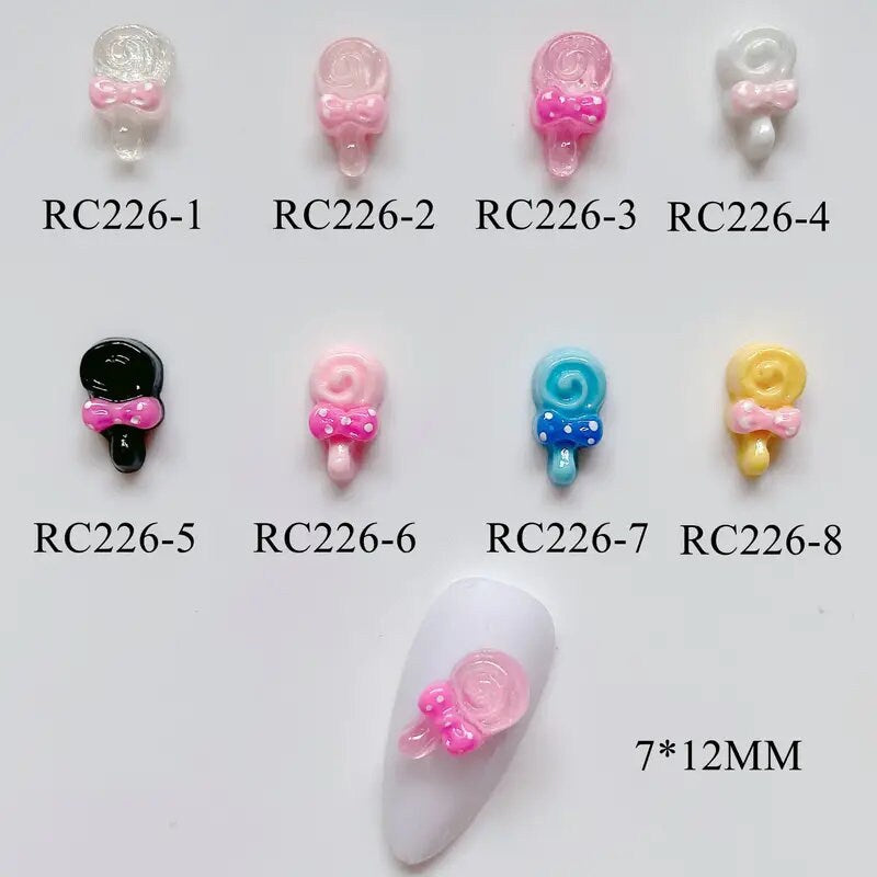 3D Cartoon Nail art Charms Cute Cat decoration nails tips hello kitty 12pcs