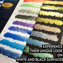 Iridescent Acrylic Paint, Set of 16 Chameleon Colors 60ml 2 OZ Bottles, High Viscosity Shimmer Paint, Non-Toxic and Fade-Resistant