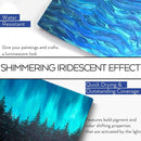 Iridescent Acrylic Paint, Set of 16 Chameleon Colors 60ml 2 OZ Bottles, High Viscosity Shimmer Paint, Non-Toxic and Fade-Resistant