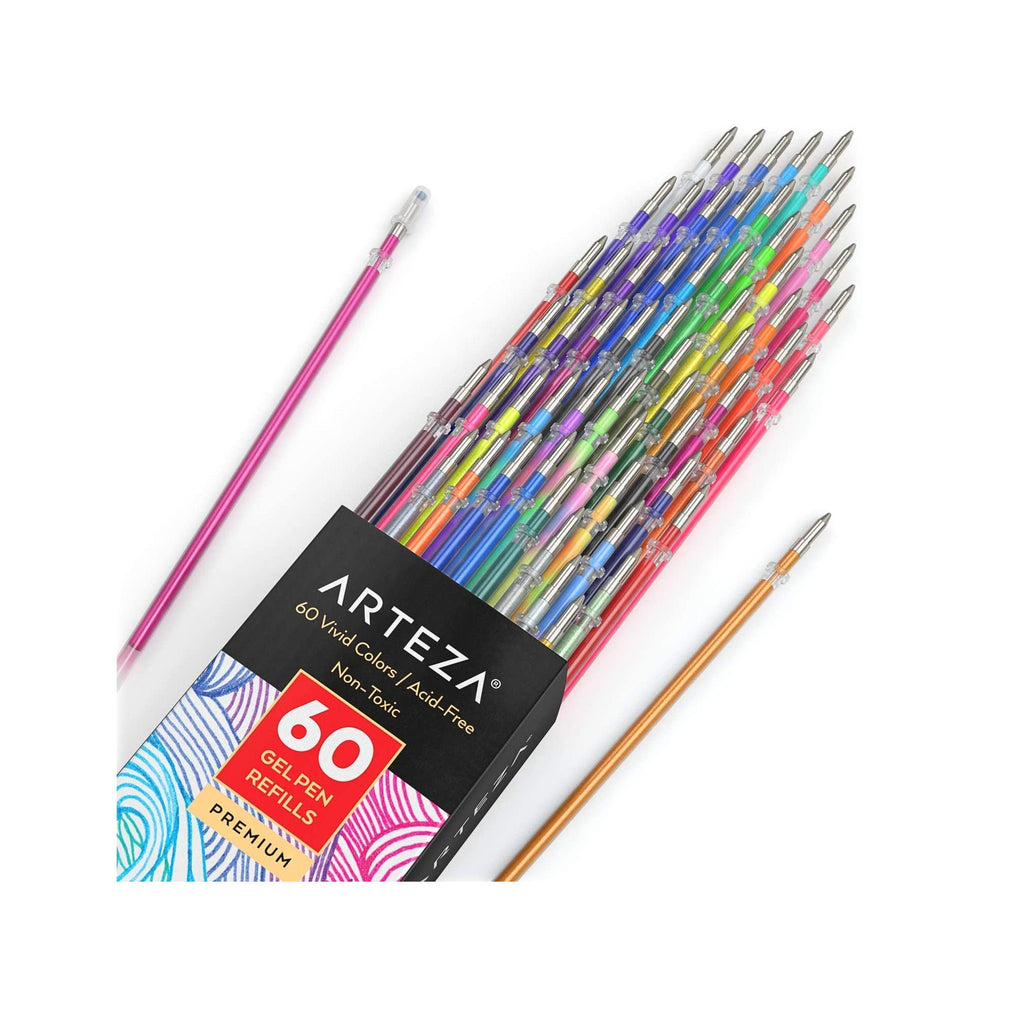 ARTEZA Black Gel Pens (50 Pack), Quick-Drying, 0.7mm