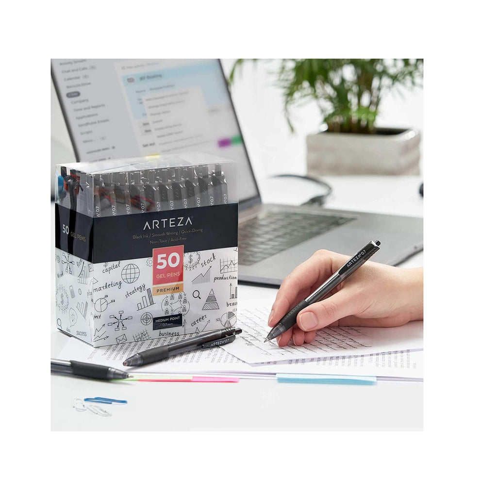 Arteza 24 Gel Pens Premium retractable smooth writing quick drying