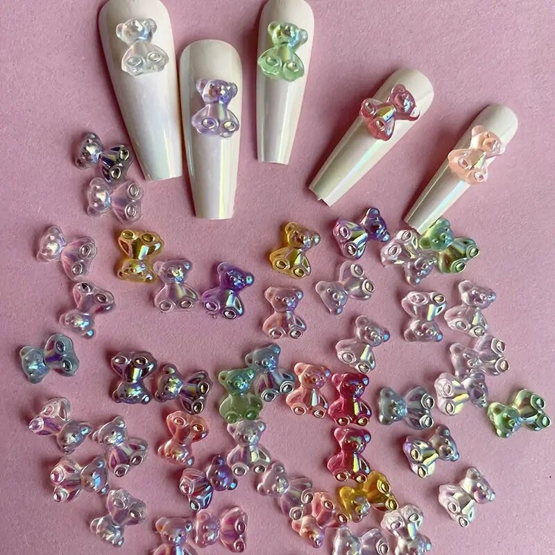 3D Nail Charm Candy Mixed Resin For Acrylic Nail Art Tips Rhinestones