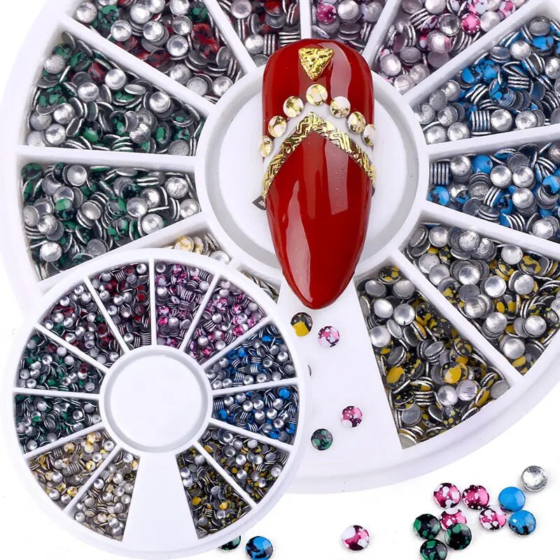 Round Multi-Color Rhinestones: 3mm