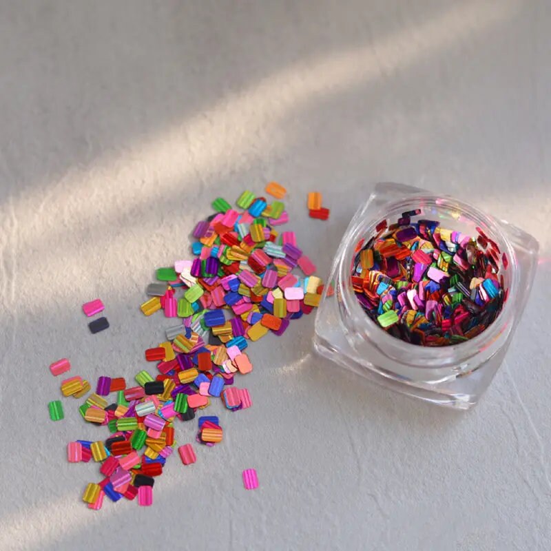 Shiny Colorful Nail Art Sequins 3D Nail Charm Nail Glitter Flakes  Decorations