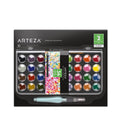 Classic Watercolor Paint | Set of 36 Vibrant Color Cakes | Includes 1 Water Brush Pen