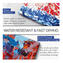 HissiCo Color Acrylic Paint Set | 60ml Bottles | 2 Ounces | Non-Toxic